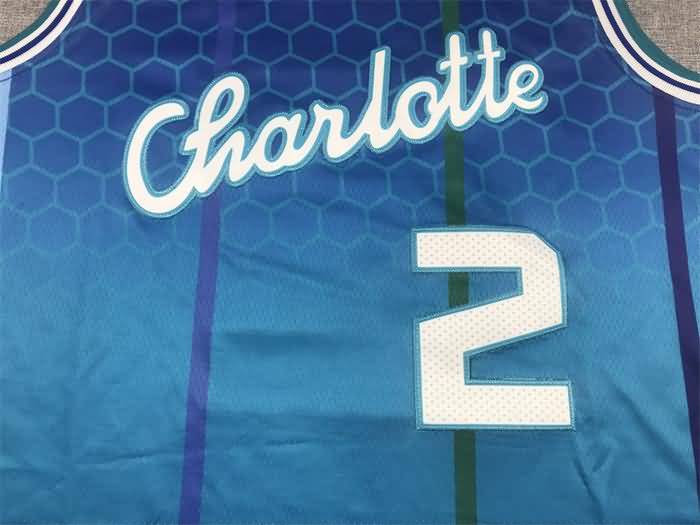 Charlotte Hornets 21/22 Blue #2 BALL City AJ Basketball Jersey (Stitched)