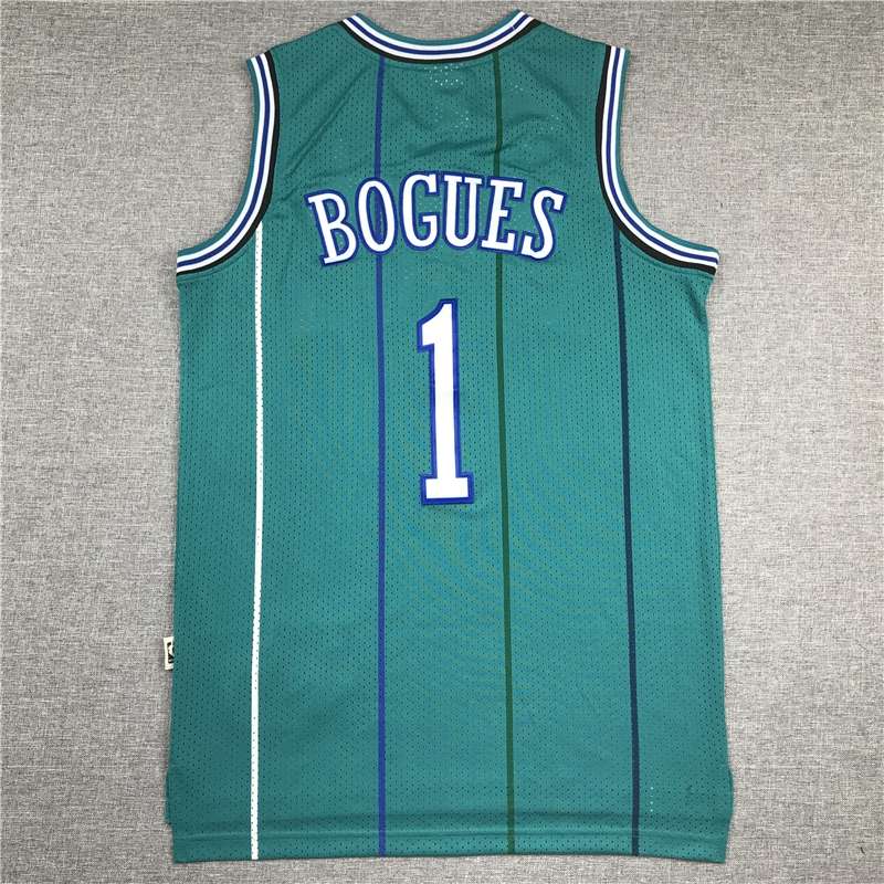 Charlotte Hornets Green #1 BOGUES Classics Basketball Jersey (Stitched)
