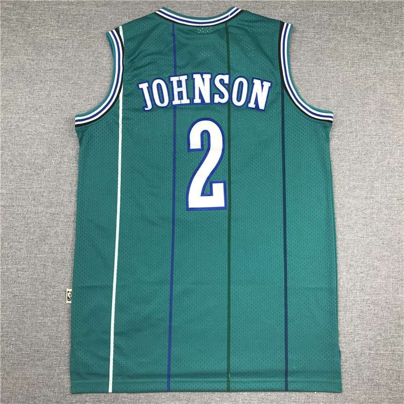 Charlotte Hornets Green #2 JOHNSON Classics Basketball Jersey (Stitched)