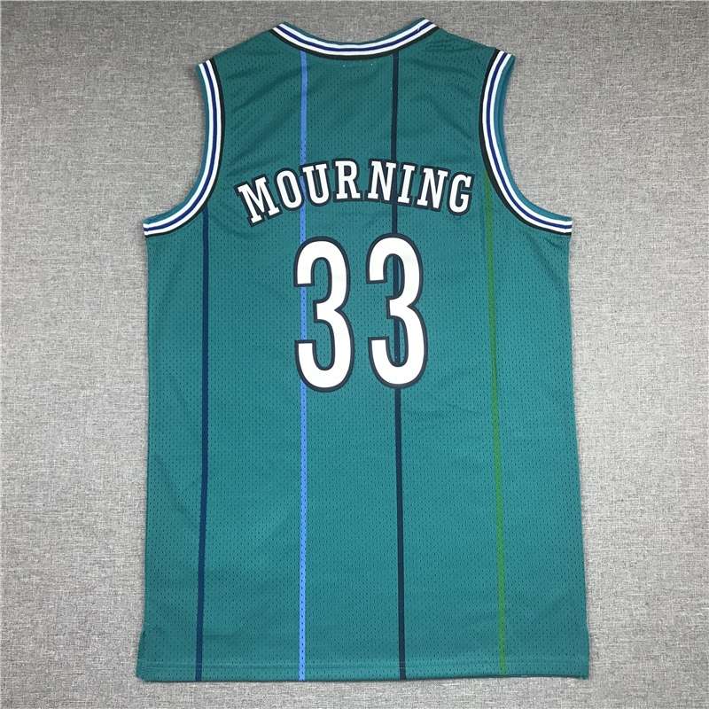 Charlotte Hornets Green #33 MOURNING Classics Basketball Jersey (Stitched)