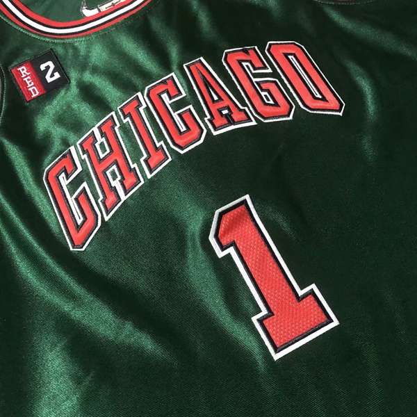 Chicago Bulls 2008/09 Green #1 ROSE Classics Basketball Jersey 02 (Closely Stitched)