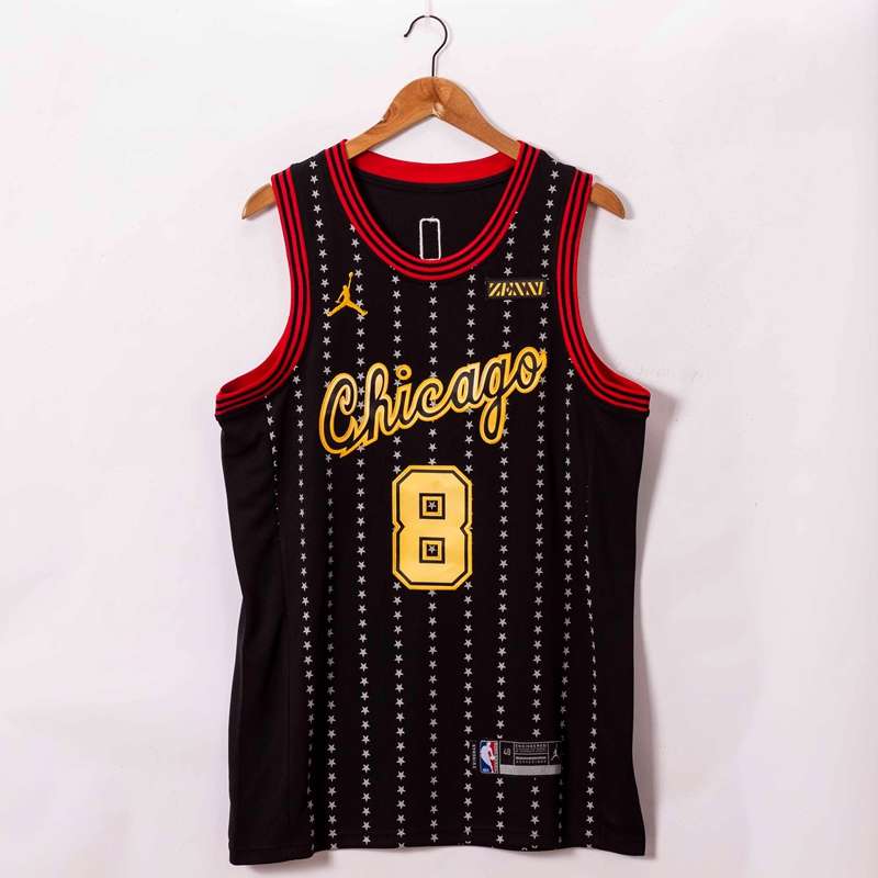 Chicago Bulls 20/21 Black #8 LAVINE AJ Basketball Jersey (Stitched)