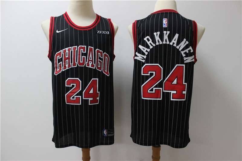 Chicago Bulls 20/21 Black #24 MARKKANEN Basketball Jersey (Stitched)