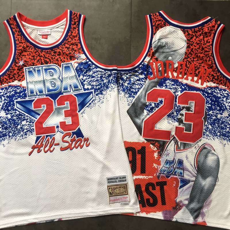 Chicago Bulls 1991 White #23 JORDAN ALL-STAR Classics Basketball Jersey (Closely Stitched)