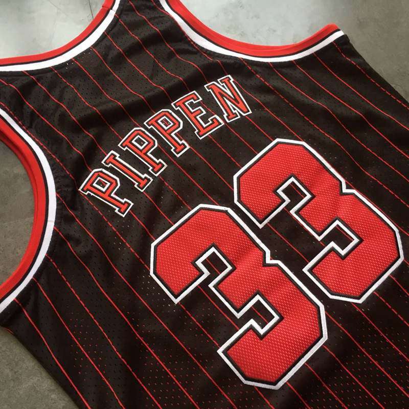 Chicago Bulls 1995/96 Black #33 PIPPEN Classics Basketball Jersey (Closely Stitched)