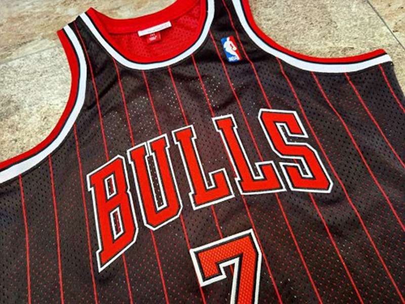 Chicago Bulls 1995/96 Black #7 KUKOC Classics Basketball Jersey (Closely Stitched)