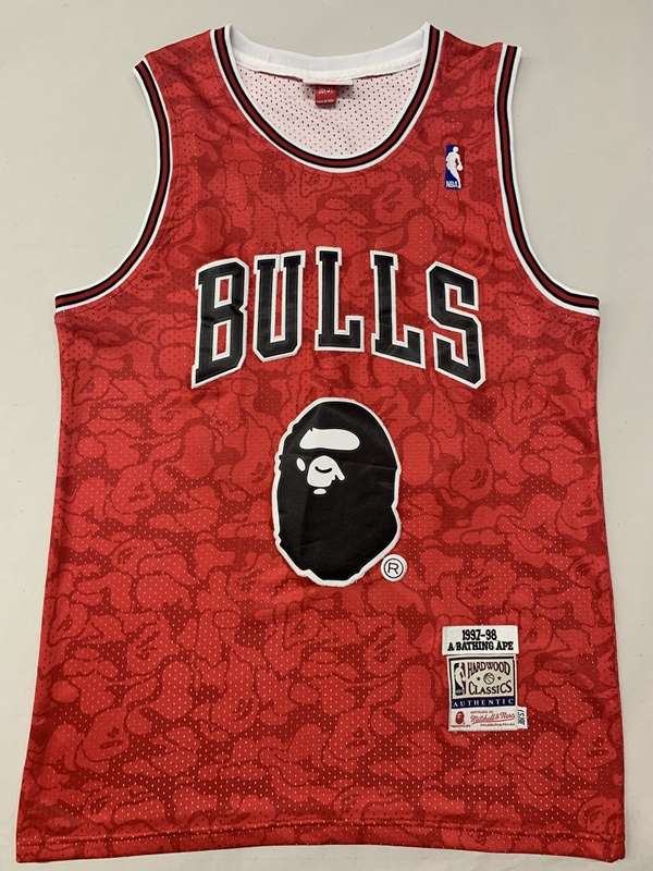 Chicago Bulls 1996/97 Red #93 BAPE Classics Basketball Jersey (Stitched)