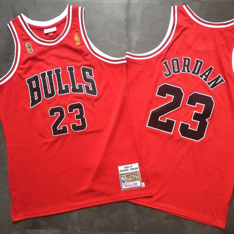 Chicago Bulls 1996/97 Red #23 JORDAN Champion Classics Basketball Jersey (Closely Stitched)