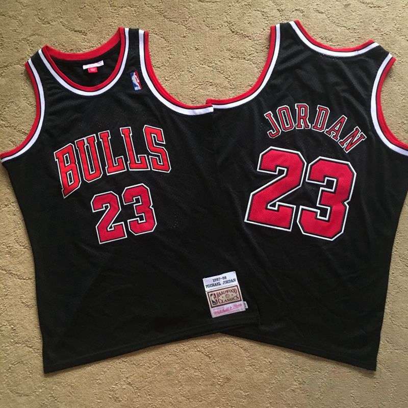 Chicago Bulls 1997/98 Black #23 JORDAN Classics Basketball Jersey 02 (Closely Stitched)