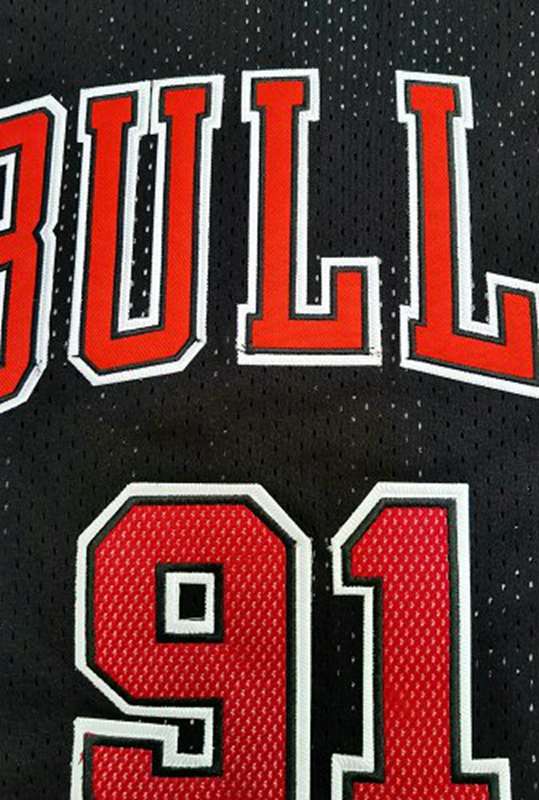 Chicago Bulls 1997/98 Black #91 RODMAN Classics Basketball Jersey (Closely Stitched)