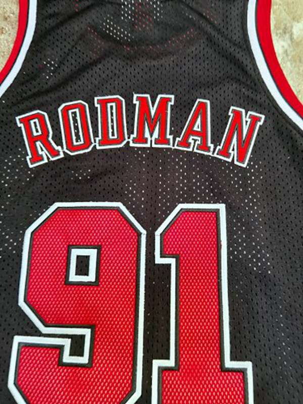 Chicago Bulls 1997/98 Black #91 RODMAN Classics Basketball Jersey (Closely Stitched)