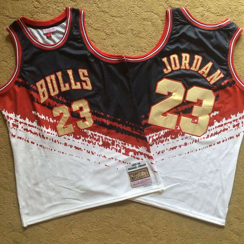 Chicago Bulls 1997/98 Black White #23 JORDAN Classics Basketball Jersey (Closely Stitched)