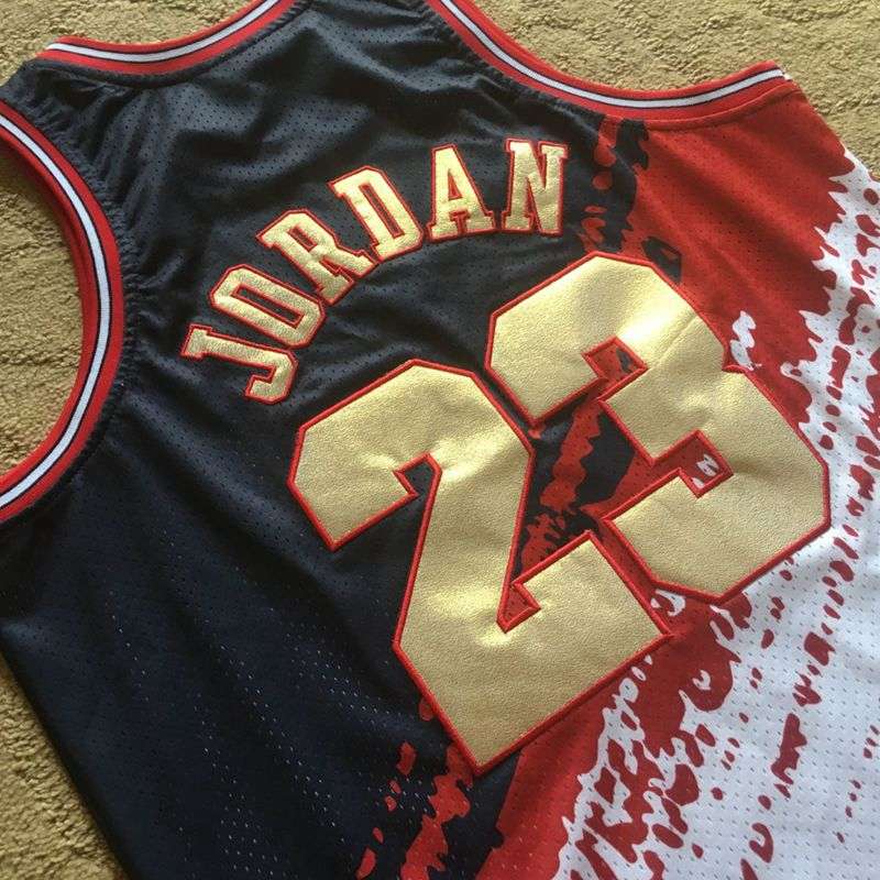 Chicago Bulls 1997/98 Black White #23 JORDAN Classics Basketball Jersey (Closely Stitched)