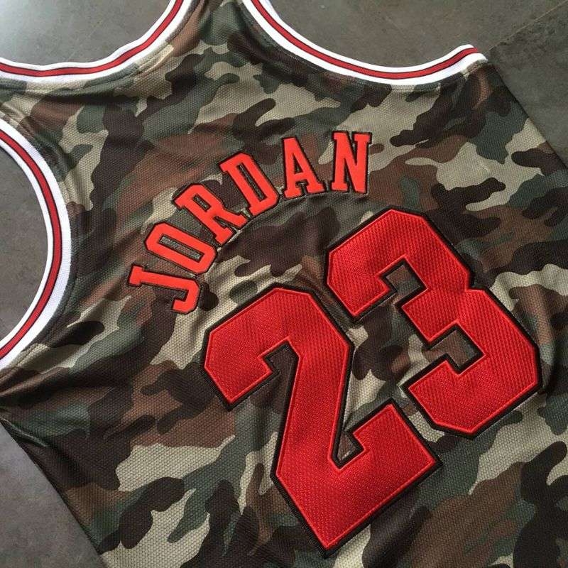 Chicago Bulls 1997/98 Camouflage #23 JORDAN Classics Basketball Jersey (Closely Stitched)