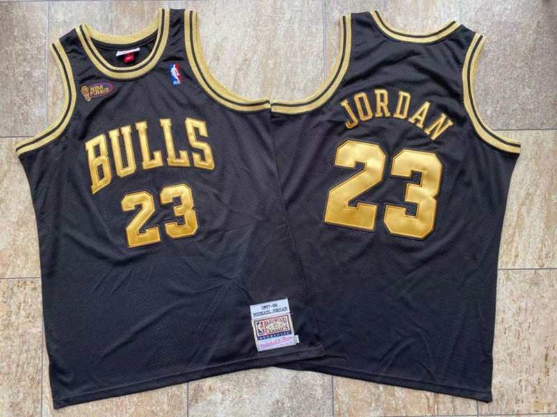 Chicago Bulls 1997/98 Black #23 JORDAN Finals Classics Basketball Jersey (Closely Stitched)