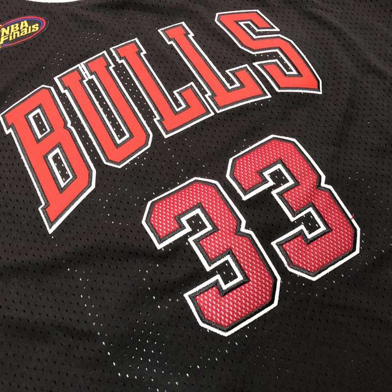 Chicago Bulls 1997/98 Black #33 PIPPEN Finals Classics Basketball Jersey (Closely Stitched)