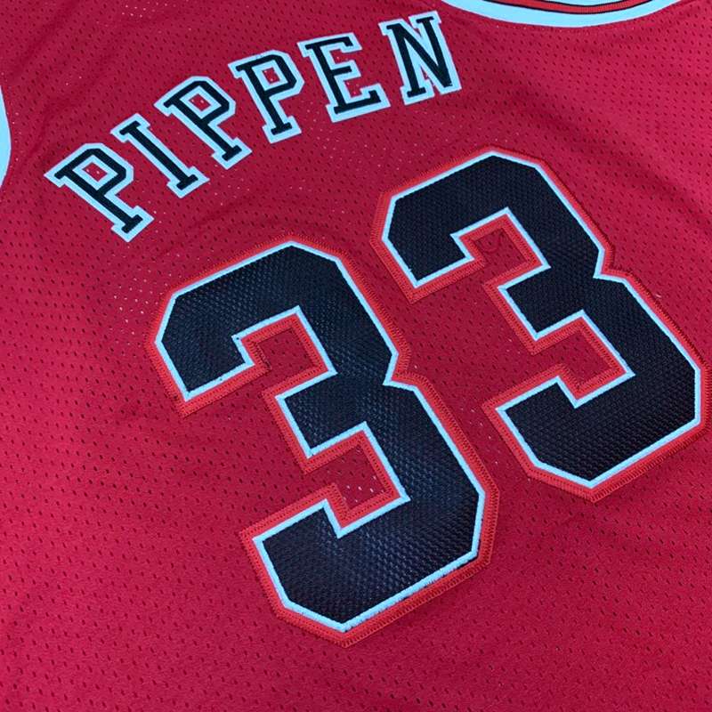 Chicago Bulls 1997/98 Red #33 PIPPEN Finals Classics Basketball Jersey (Closely Stitched)