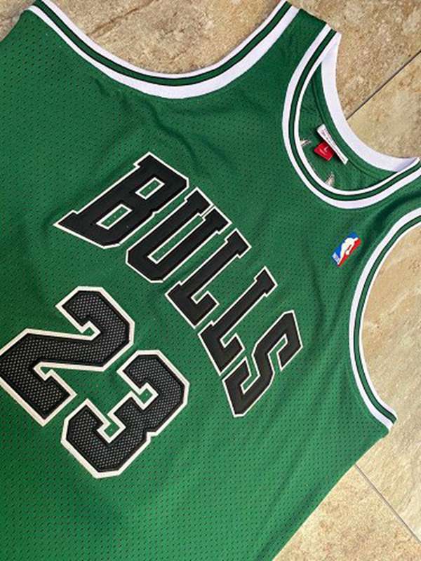 Chicago Bulls 1997/98 Green #23 JORDAN Classics Basketball Jersey (Closely Stitched)