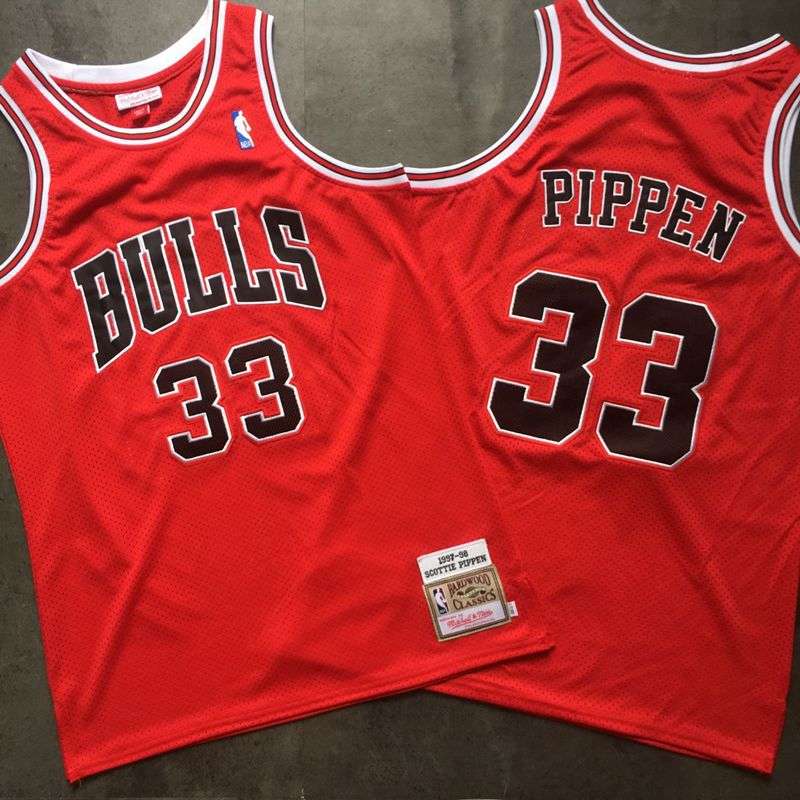 Chicago Bulls 1997/98 Red #33 PIPPEN Classics Basketball Jersey (Closely Stitched)