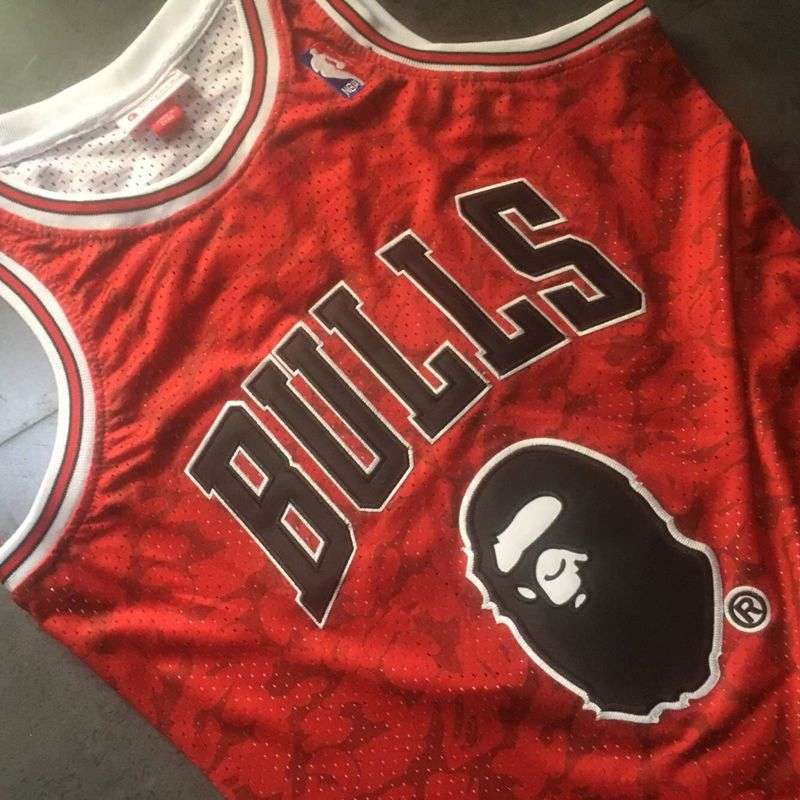 Chicago Bulls 1997/98 Red #93 BAPE Classics Basketball Jersey (Closely Stitched)