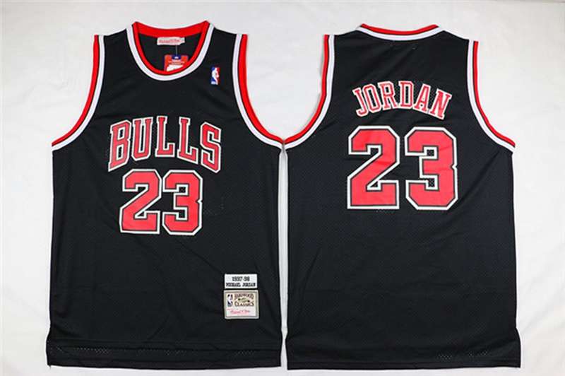 Chicago Bulls 1997/98 Black #23 JORDAN Classics Basketball Jersey 03 (Stitched)
