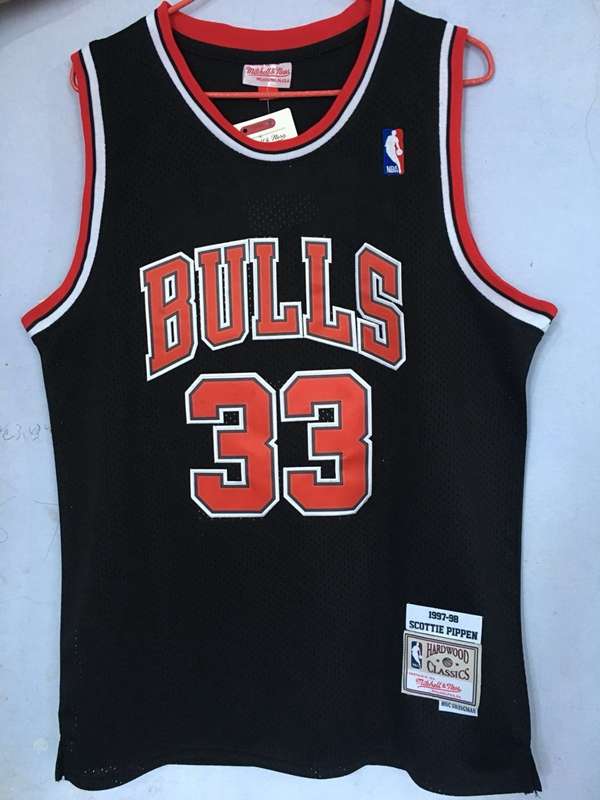 Chicago Bulls 1997/98 Black #33 PIPPEN Classics Basketball Jersey (Stitched)