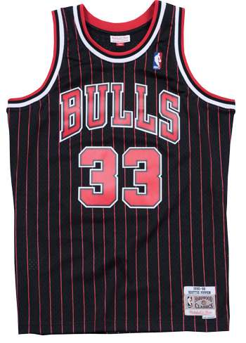 Chicago Bulls 1997/98 Black #33 PIPPEN Classics Basketball Jersey 02 (Stitched)