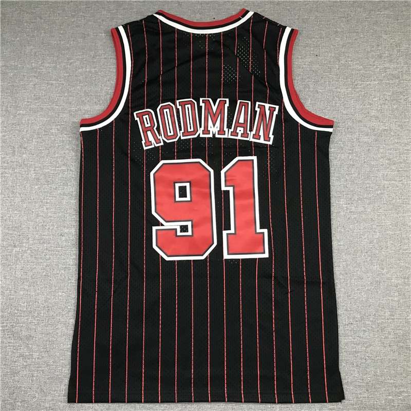 Chicago Bulls 1997/98 Black #91 RODMAN Classics Basketball Jersey (Stitched)