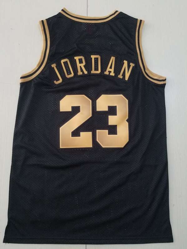 Chicago Bulls 1997/98 Black Gold #23 JORDAN Classics Basketball Jersey (Stitched)