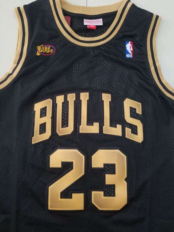 Chicago Bulls 1997/98 Black Gold #23 JORDAN Classics Basketball Jersey (Stitched)