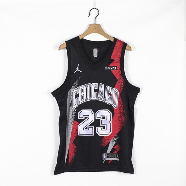 20/21 Chicago Bulls Black #23 JORDAN AJ Basketball Jersey (Stitched) 02
