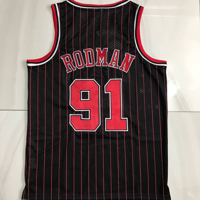 Chicago Bulls 1996/97 Black #91 RODMAN Classics Basketball Jersey (Closely Stitched)