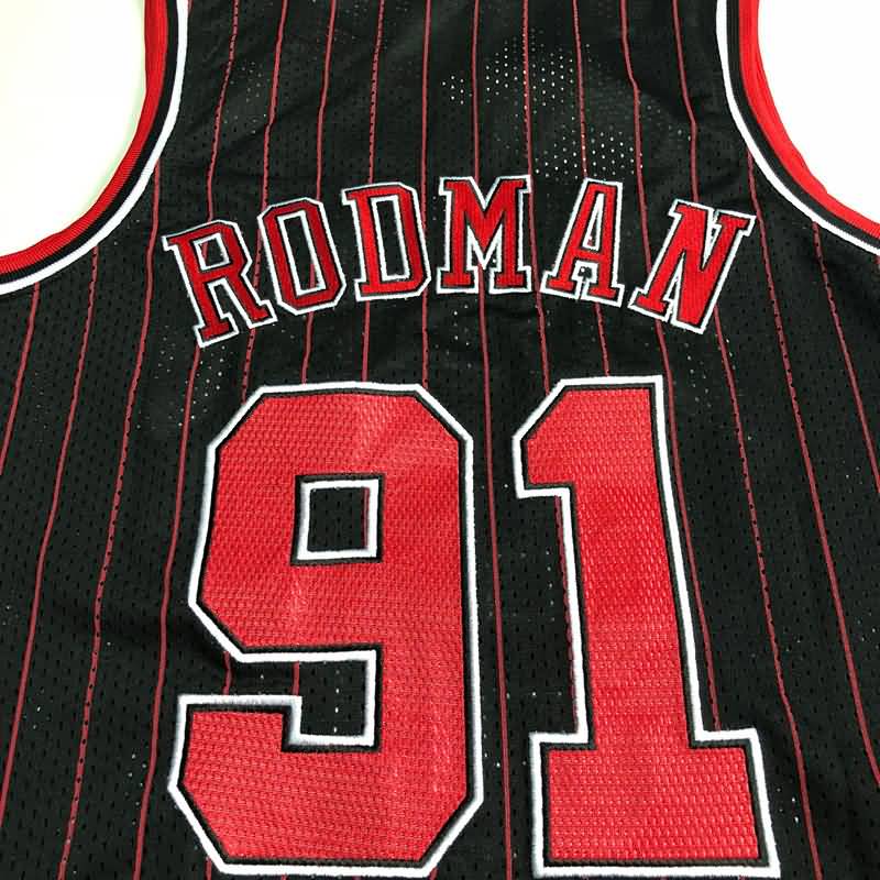 Chicago Bulls 1996/97 Black #91 RODMAN Classics Basketball Jersey (Closely Stitched)