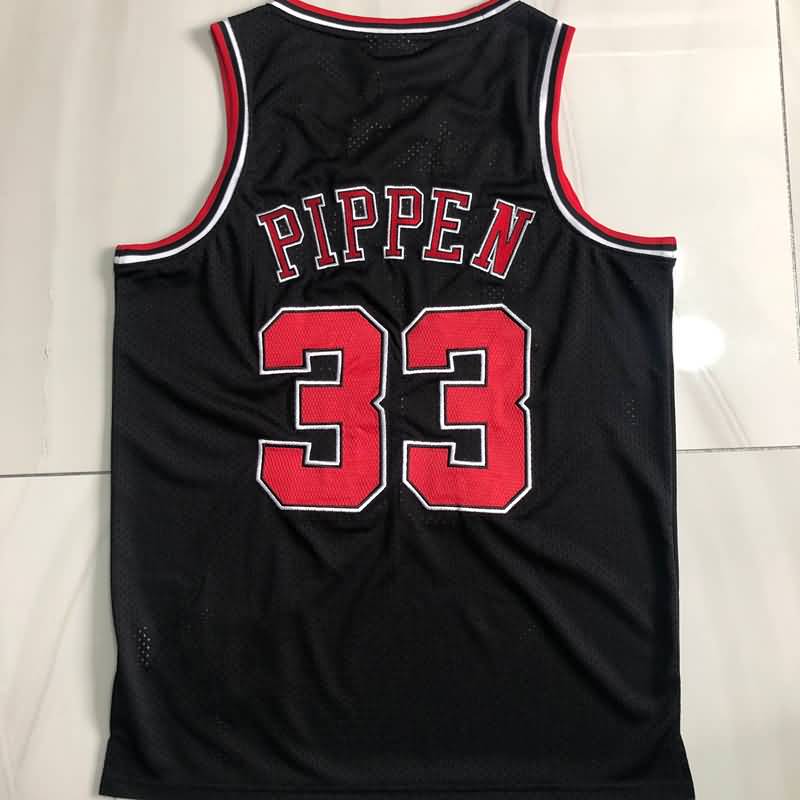 Chicago Bulls 1997/98 Black #33 PIPPEN Champion Classics Basketball Jersey (Closely Stitched)