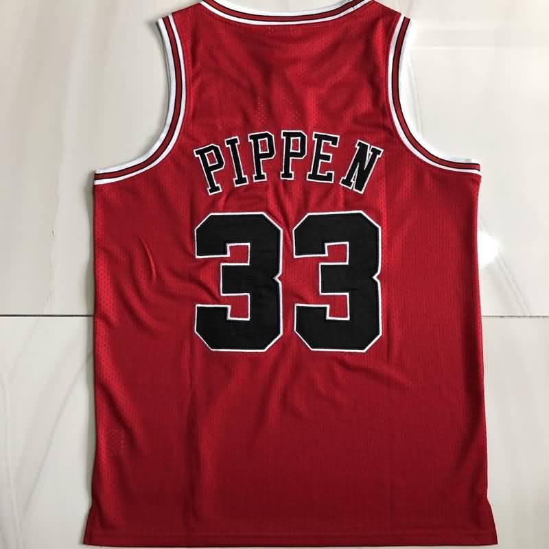 Chicago Bulls 1997/98 Red #33 PIPPEN Champion Classics Basketball Jersey (Closely Stitched)