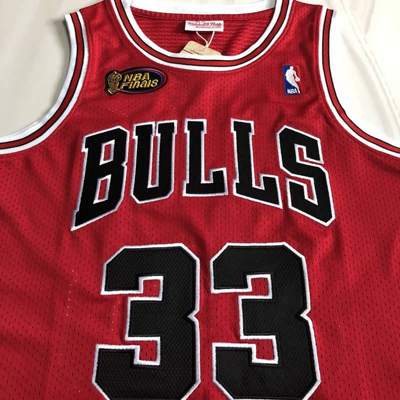 Chicago Bulls 1997/98 Red #33 PIPPEN Champion Classics Basketball Jersey (Closely Stitched)