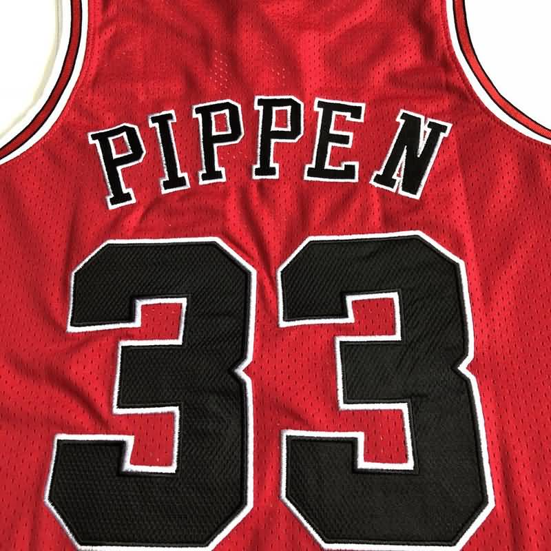 Chicago Bulls 1997/98 Red #33 PIPPEN Champion Classics Basketball Jersey (Closely Stitched)