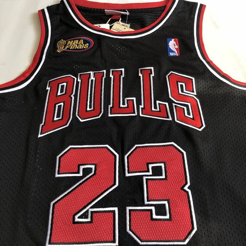 Chicago Bulls 1997/98 Black #23 JORDAN Finals Classics Basketball Jersey 02 (Closely Stitched)