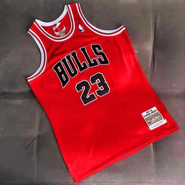 1997/98 Chicago Bulls Red #23 JORDAN Classics Basketball Jersey (Closely Stitched) 02