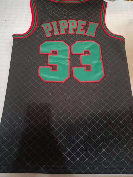 Chicago Bulls 1997/98 Black #33 PIPPEN Classics Basketball Jersey 03 (Stitched)