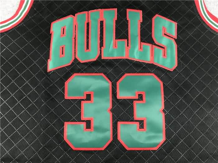 Chicago Bulls 1997/98 Black #33 PIPPEN Classics Basketball Jersey 04 (Stitched)