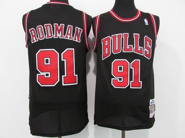 1997/98 Chicago Bulls Black #91 RODMAN Classics Basketball Jersey (Stitched) 02
