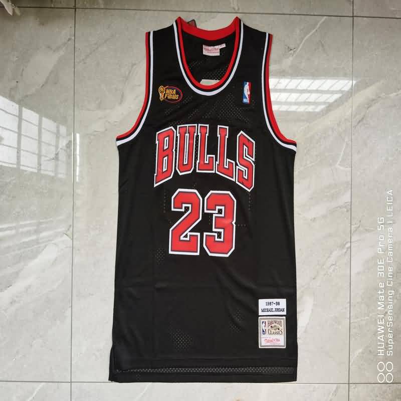 1997/98 Chicago Bulls Black Finals #23 JORDAN Classics Basketball Jersey (Stitched)