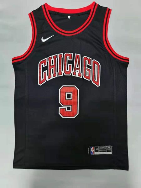 Chicago Bulls Black #9 BULLS Basketball Jersey (Stitched)