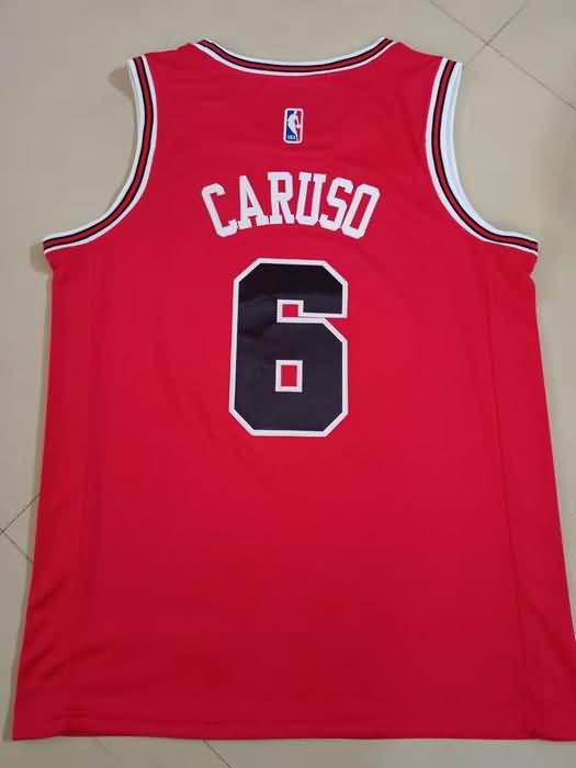 Chicago Bulls Red #6 CARUSO Basketball Jersey (Stitched)