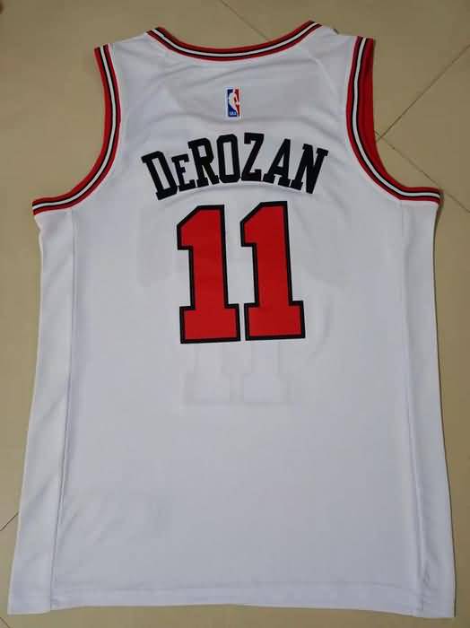 Chicago Bulls White #11 DeROZAN Basketball Jersey (Stitched)