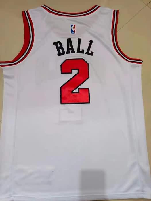 Chicago Bulls White #2 BALL Basketball Jersey (Stitched)