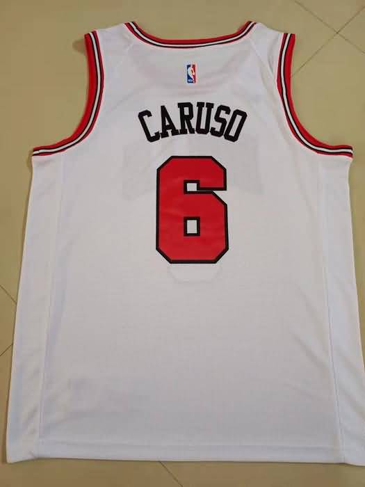 Chicago Bulls White #6 CARUSO Basketball Jersey (Stitched)