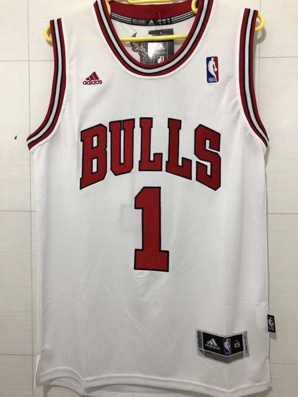 Chicago Bulls White #1 ROSE Classics Basketball Jersey (Closely Stitched)