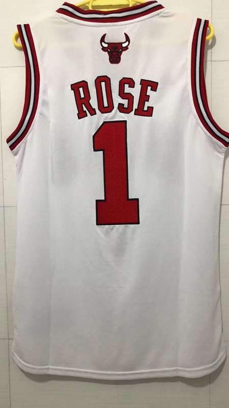 Chicago Bulls White #1 ROSE Classics Basketball Jersey (Closely Stitched)